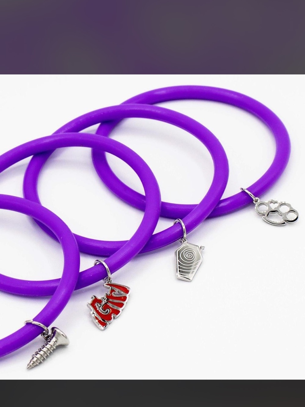 Purple, Clear and Black igirl jelly bands ISO